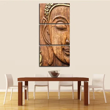 

Modern Wall Art Posters Framework Decoration For Living Room 3 Pieces Buddha Paintings Modular Canvas HD Prints Pictures Artwork