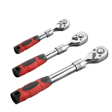 Clé à cliquet rétractable de 1/4 "3/8" 1/2 "pouces, 72 dents extensibles, clé à douille à cliquet télescopique, outil clé à poignée à cliquet