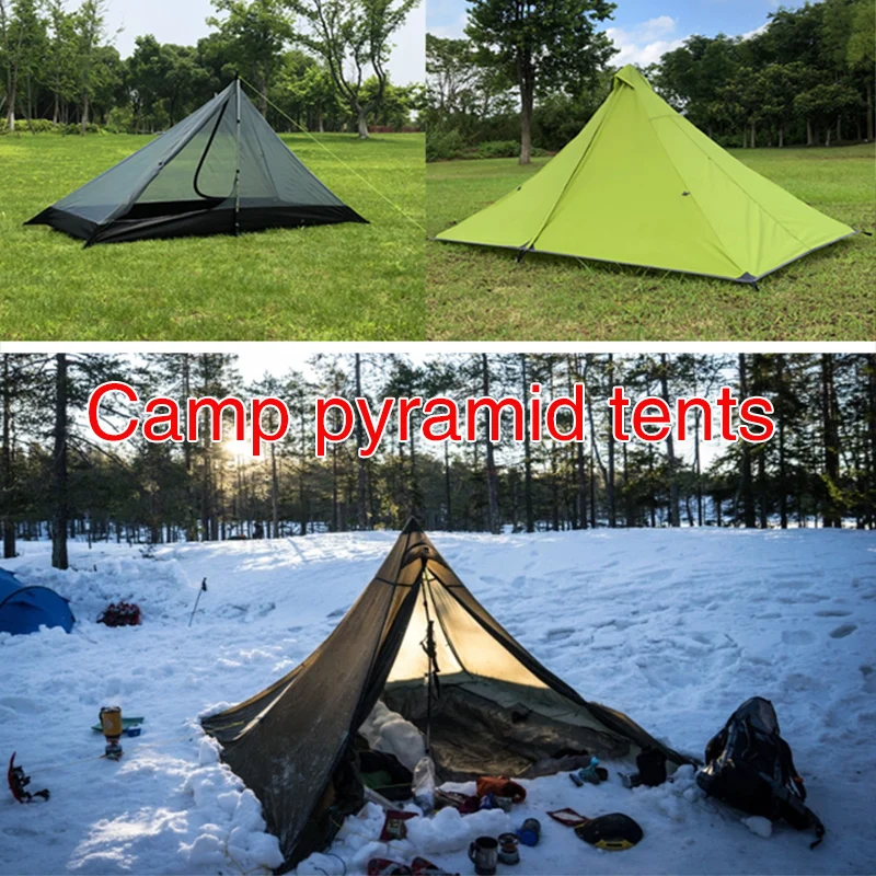 

Durable Single Green Hanging Bed Hunting Pyramid Tent Folding Tent Hiking Outdoors Camping Tent Travel Bedding Mosquito Net