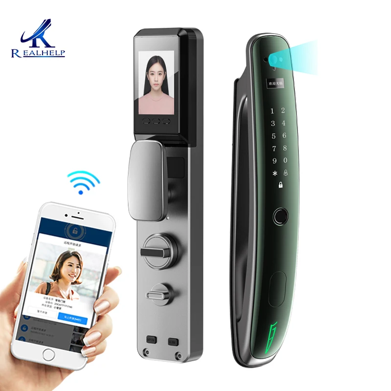 Take Video Remote Control Lock  Fingerprint Scanner Door Lock APP Access Lock Apartment Door Locks Aluminium Alloy High Security
