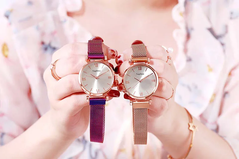 Женские модные роскошные часы из нержавеющей стали, изысканные Простые повседневные часы с циферблатом, Креативные Часы-браслет, женские кварцевые часы