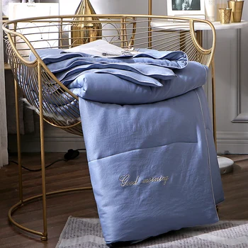 

New Design Pure Color Style Comforter Down Quilt Duvets five star hotel Winter Comforters 100% Cotton Cover King Queen Twin Full