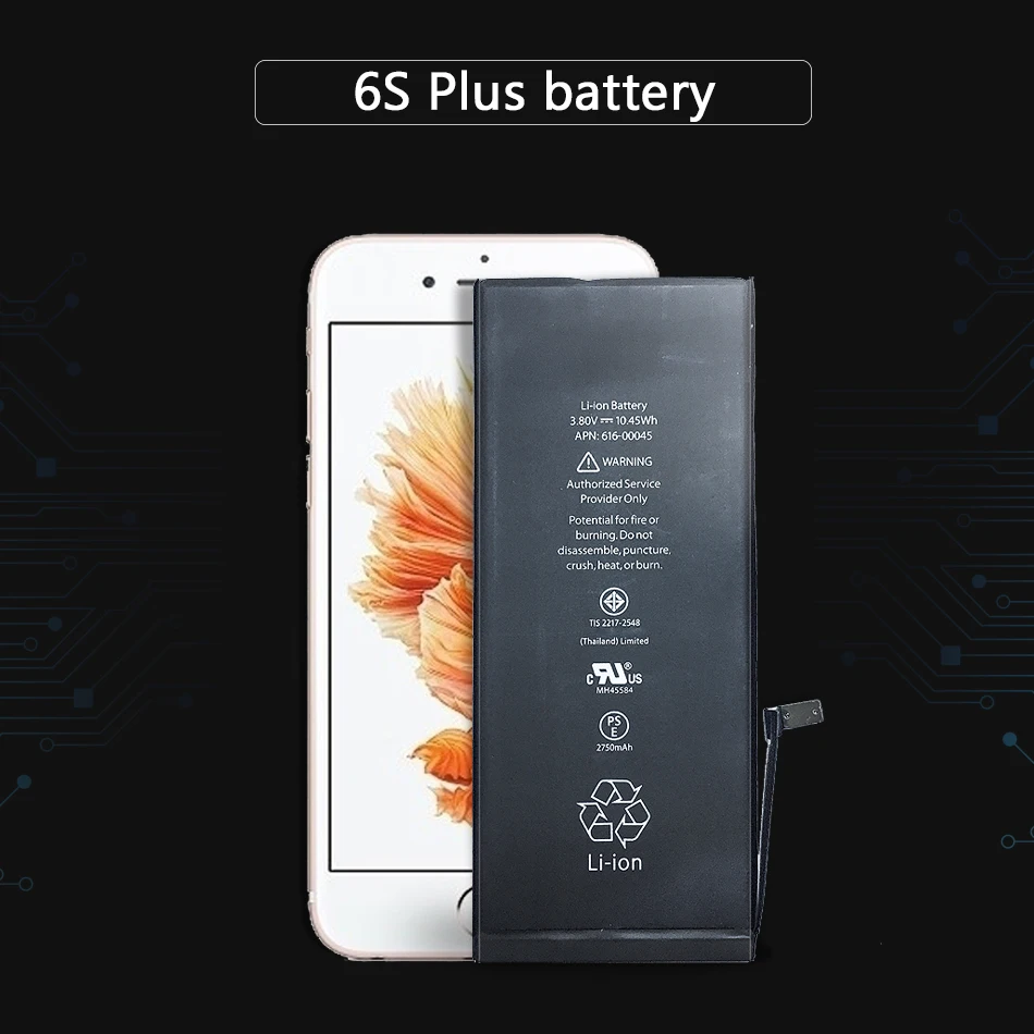 Батарея мобильного телефона для IPhone 6 6s Plus 5 батарея реальная емкость с набором инструментов для ремонта и держатель батареи