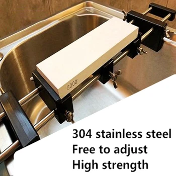 

Leeped Multi Purpose Stainless Steel Knife Sharpening Stone Base General Adjustable Rack Slip-Resistant Strickenly Rack
