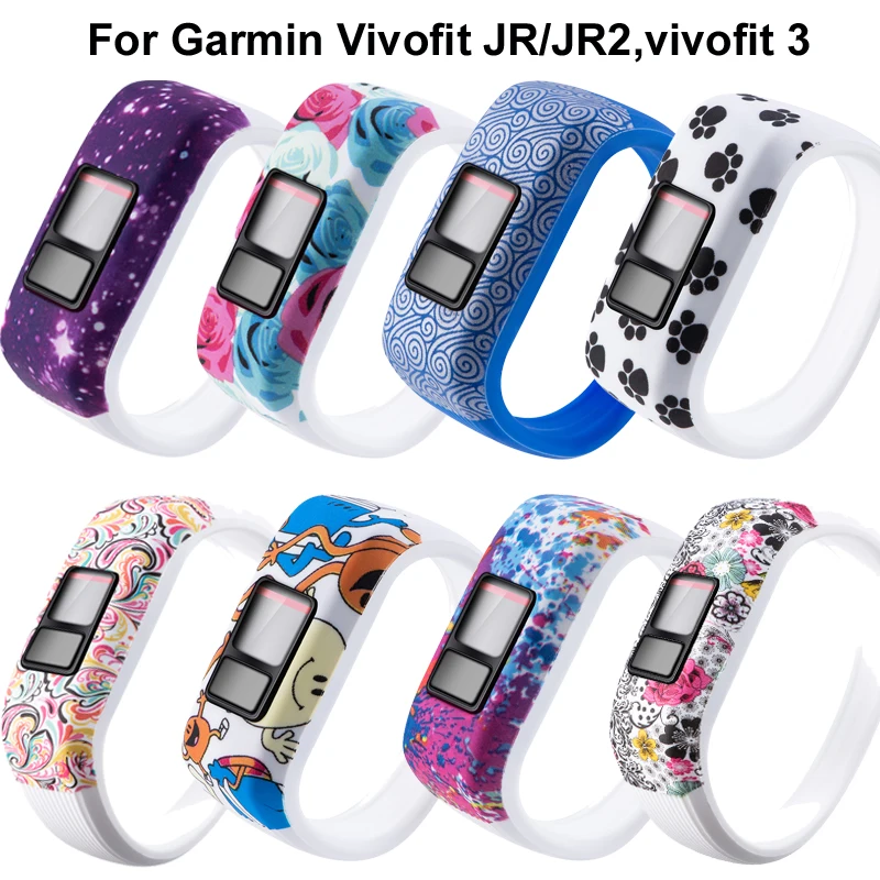 

Colorful Wrist Bracelet Band Strap for Garmin Vivofit JR JR2 Vivofit3 Sports Silicone Watchband Replace Wrist Watch Accessorie