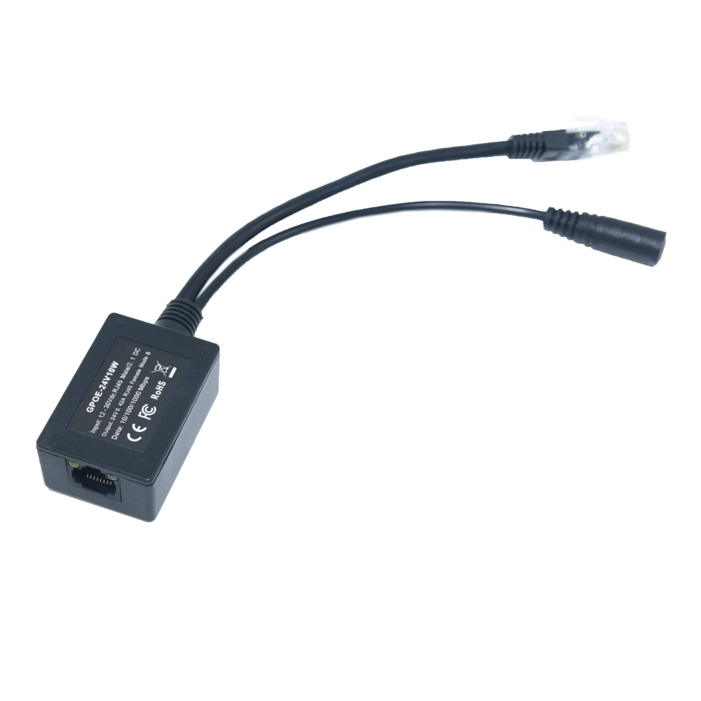 

Gigabit Power over Ethernet 24 volt step up injector not include power supply: GPOE-24V10W