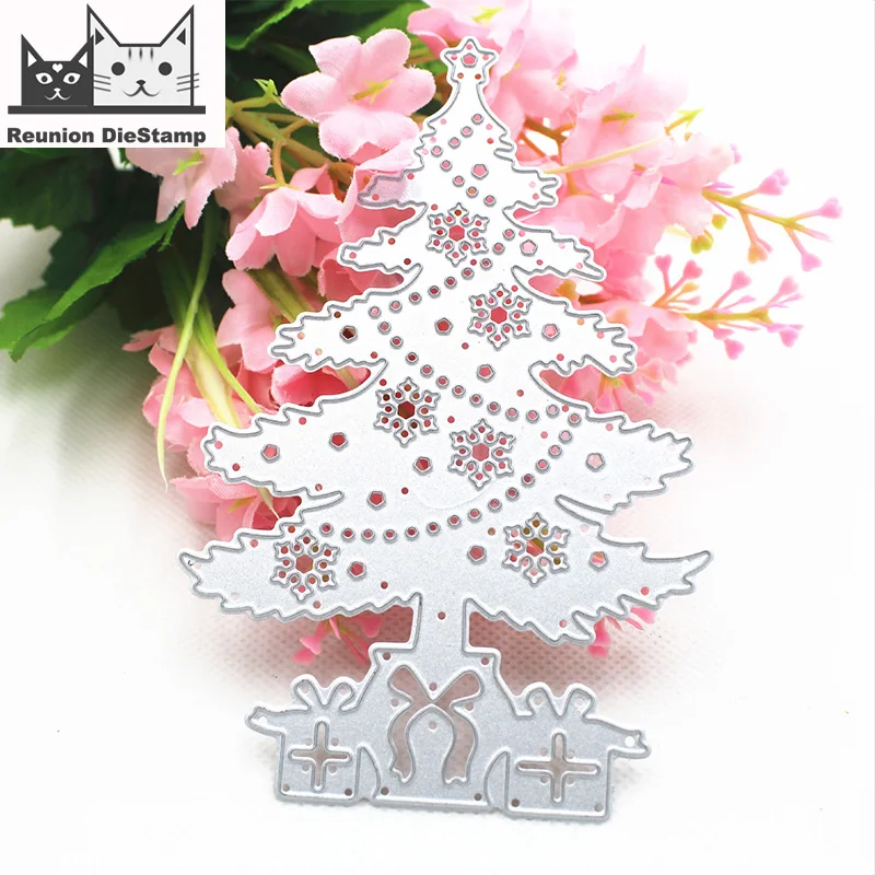 

Reunion Hot Christmas Tree Cutting Dies Stencil Scrapbooking Embossing Album Paper Card Metal Dies for Card Making New for 2020