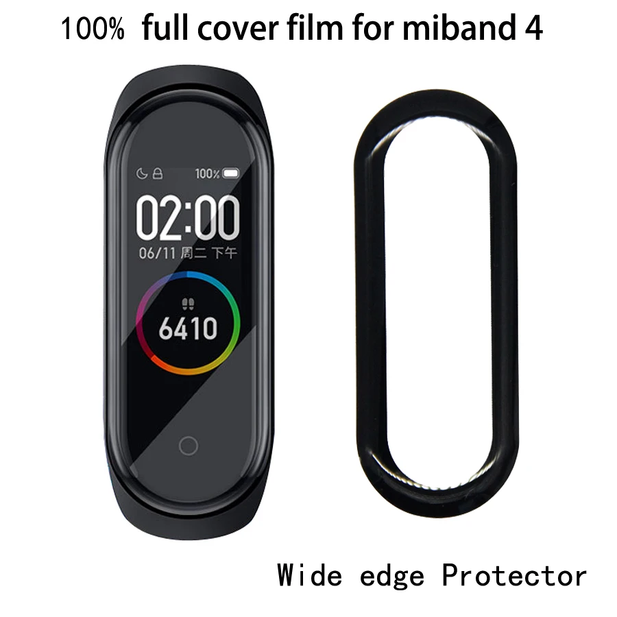 3D Защитная пленка с широкими краями для Xiaomi mi band 4, Защитное стекло для экрана, Смарт-часы, браслет mi band 4 mi band 4, мягкая пленка
