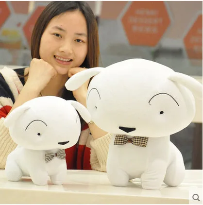 Японское Аниме Crayon Shin-chan плюшевая игрушка тривер питомец белая собака Плюшевый Щенок Детские куклы для малышей подарок на день рождения