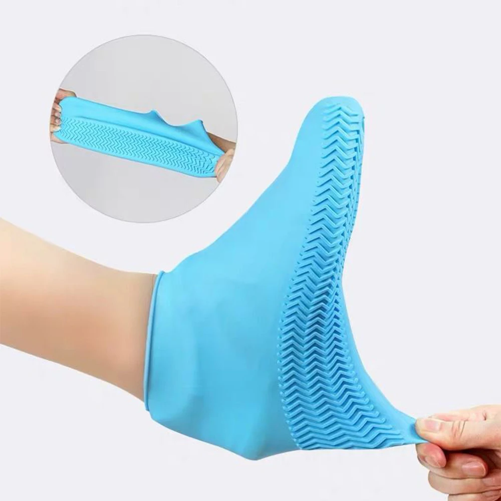 1 пара водонепроницаемые резиновые сапоги из силикона| |