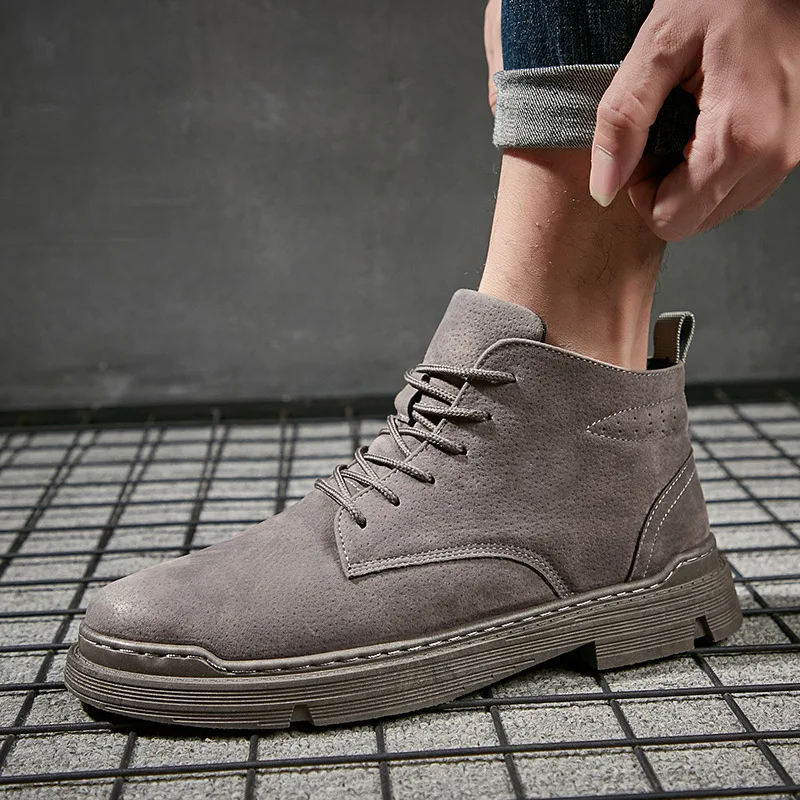 

2019 Autumn And Winter New Style Hight-top MEN'S SHOES Martin Boots Short England Men Worker Boot