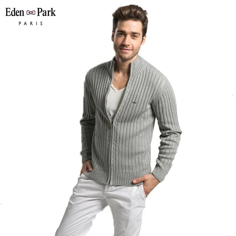 Высокое качество Мужская куртка Eden Park зима осень Chandail кардиганы homme тянет мужские куртки повседневные размера плюс 3XL 7101