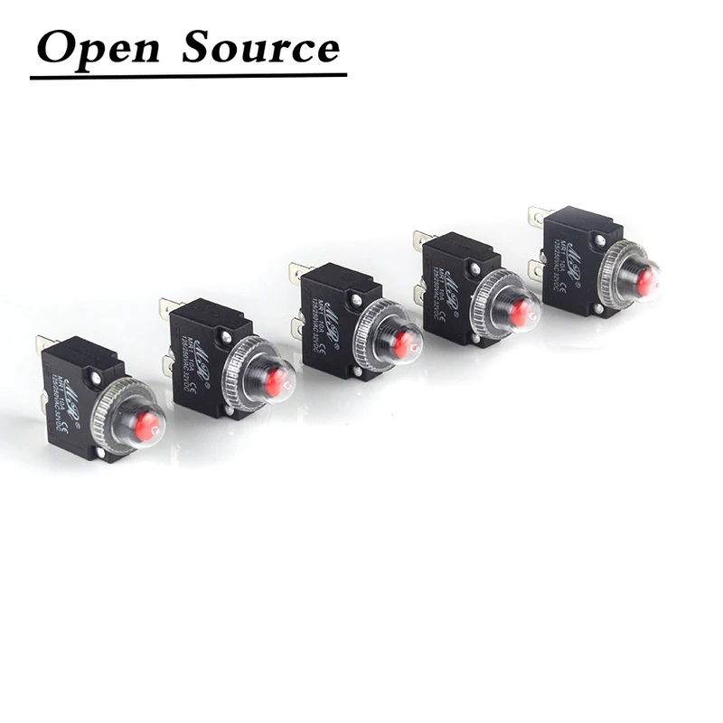 5Pcs Circuit Breaker Overload Protector Switch Fuse 2A 3A 5A 6A 7A 8A 10A 15A 20A circuit breaker