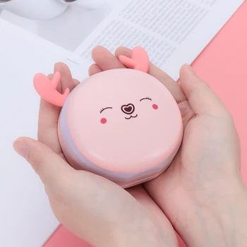 

Mini 3 In 1 cute Rabbit/Deer Hand Warmer USB Rechargeable Power Bank Hand Warmer Electric LED Light Girls Makeup Mirror Warmer