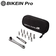 BIKEIN Pro 10 в 1 инструмент для ремонта велосипеда аксессуары велосипед сталь Сплав демонтаж инструменты MTB велосипед фиксация мини-ключ с сумкой