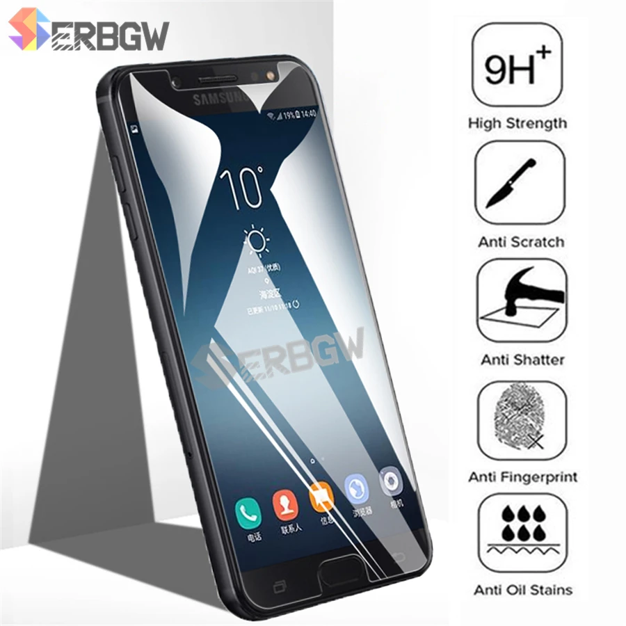9H противоударное Защитное стекло для Samsung Galaxy J3, J5, J7 года J2 Prime J4 J6 Plus J8 Закаленное стекло Защитная пленка для экрана