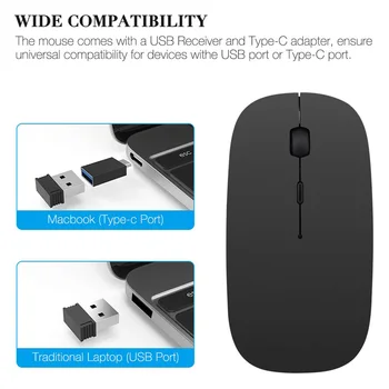 

Wireless Mouse ratón Chargeable Ultra-silent Click Optical Mouse Mice with USB Cable AS99