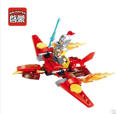 

ENLIGHTEN Building Blocks Compatible Children Assembled Building Blocks Model Toy New Style Gods Battle 2216 Dark kylin wangcz G