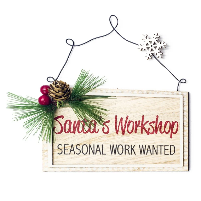 A Christmas Pendant Decorations Xmas Wooden Signs Hanging Ornaments Holiday Decor - Цвет: A