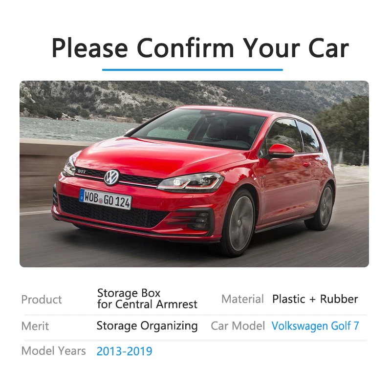 Подлокотник для VW Golf 7 MK7 Volkswagen Golf7 2013 ~ 2019 контейнер хранения автомобильный