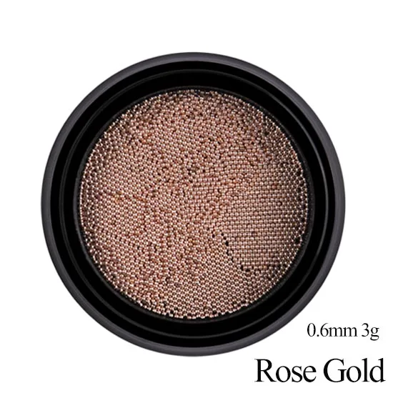 Nagelkunst Caviar Perlen 4 Boxen – Micro Perlen Gold Silber Schwarz Für DIY Nail Art