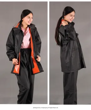 

Black Outdoor Adult Rain Coat Waterproof Motorcycle Fashion Raincoats Women Set Capa De Chuva Men Hiking Rain Gear L