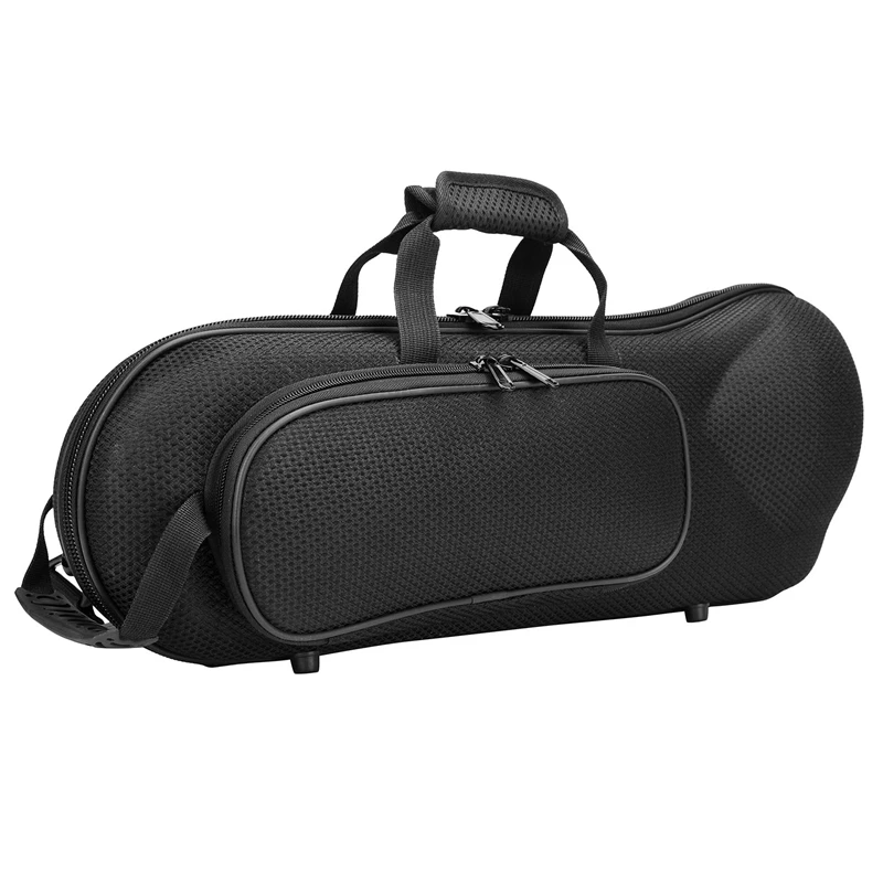

Trumpet Gig Bag Water-Resistant Oxford Cloth Soft Carrying Case Hard Foam Cotton Padded with Adjustable Shoulder Strap Black