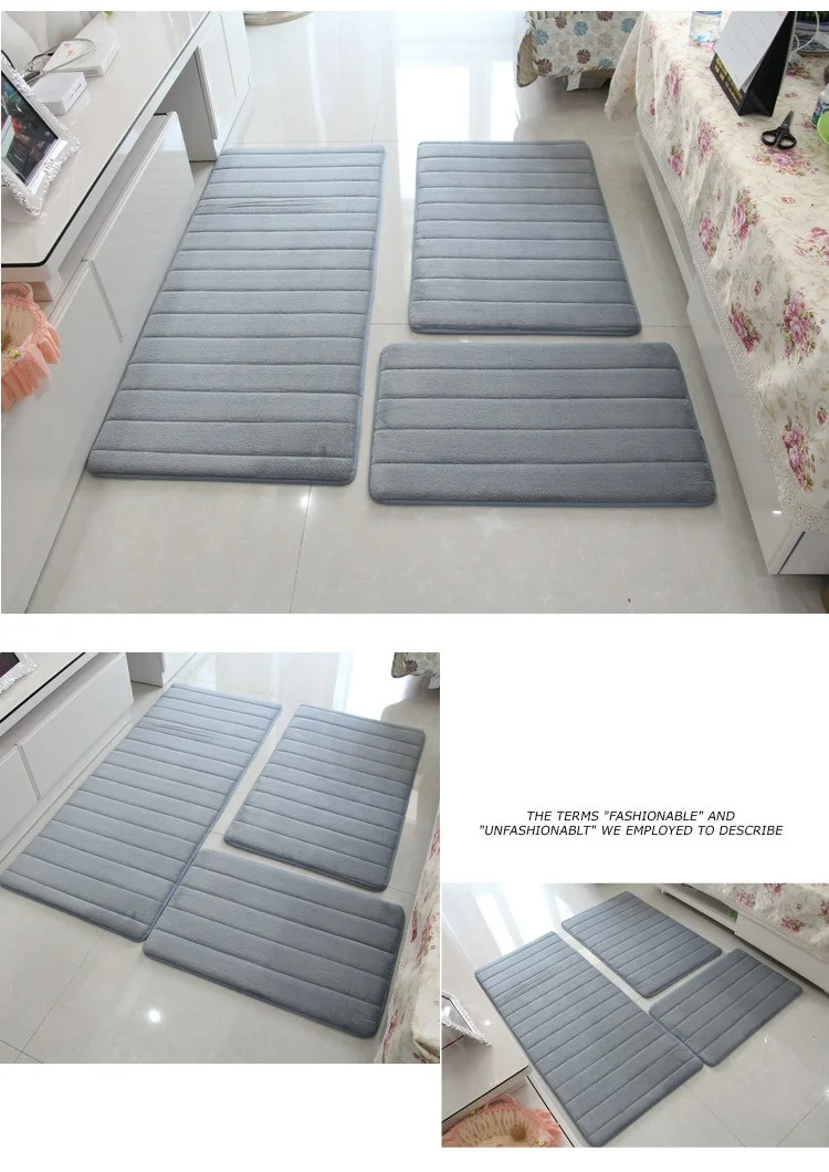 3 шт./компл. Memory Foam коврик для ванной коврик, современный напольный анти-на плюшевой подкладке, Ванная комната ковры коврики, ковер, Ванная комната, туалет коврик, коврик alfombras