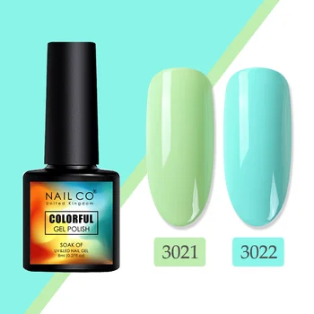 

NAILCO 8ml Soak Off Gel Nail Polish New 130Colors Series Nails Art LED UV Lamp Semi Permanant Varnish Gel Lak Lacquer Gel Polish