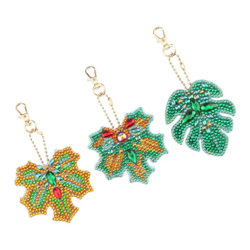 Full Drill Special Shaped Diamond Painting Key Ring Keychain Pendant Decors