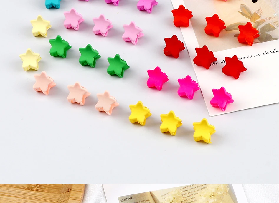 10/20/30Pcs Kinder Mini Sterne Grip Klaue Haar Clip Mädchen Candy Farbe Blumen Krone Haarnadel Barrettes kopfschmuck Haar Zubehör – Detail 7