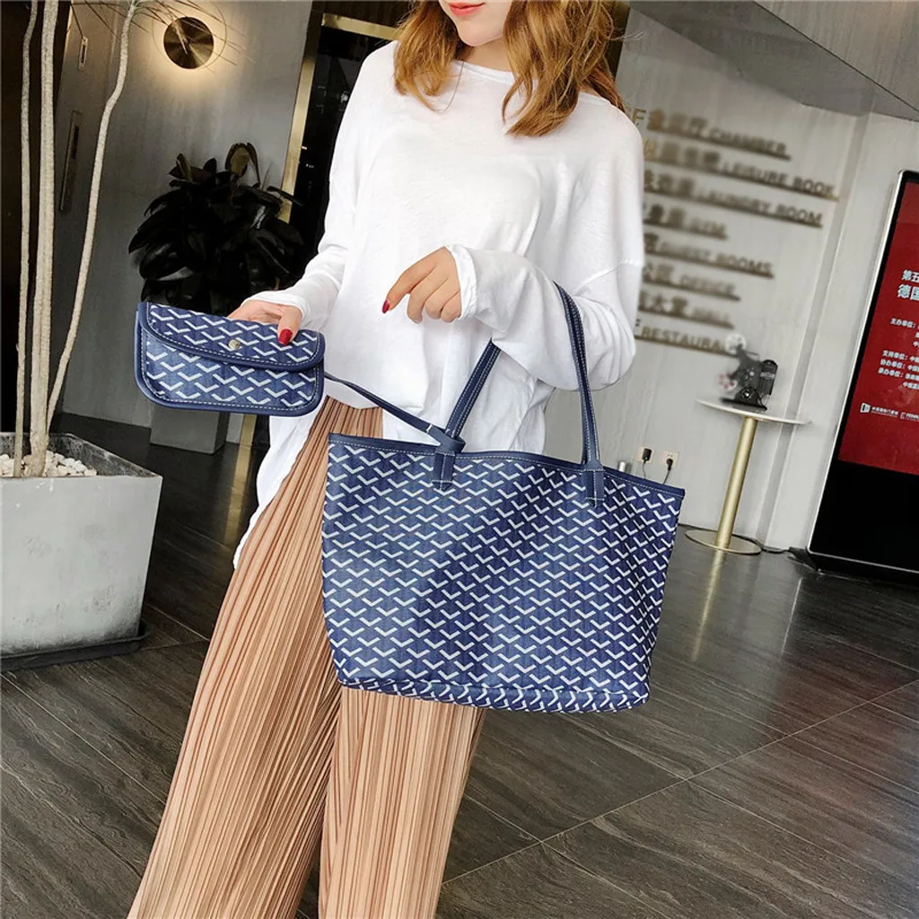 

2PC Korean Style Women Plaid Ladies Messenger Bags Three Straps Women's Outdoor Retro Open Printed Shoulder Bag Handbag Feminist