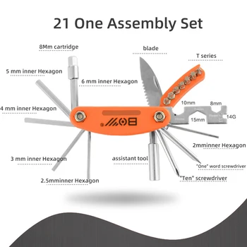

21 in 1 Multi-Function Bike Mechanic Repair Tool Kit Multi Repair Tool Set Kit Screwdriver Wrench Set Bicycle Cycling Multitool