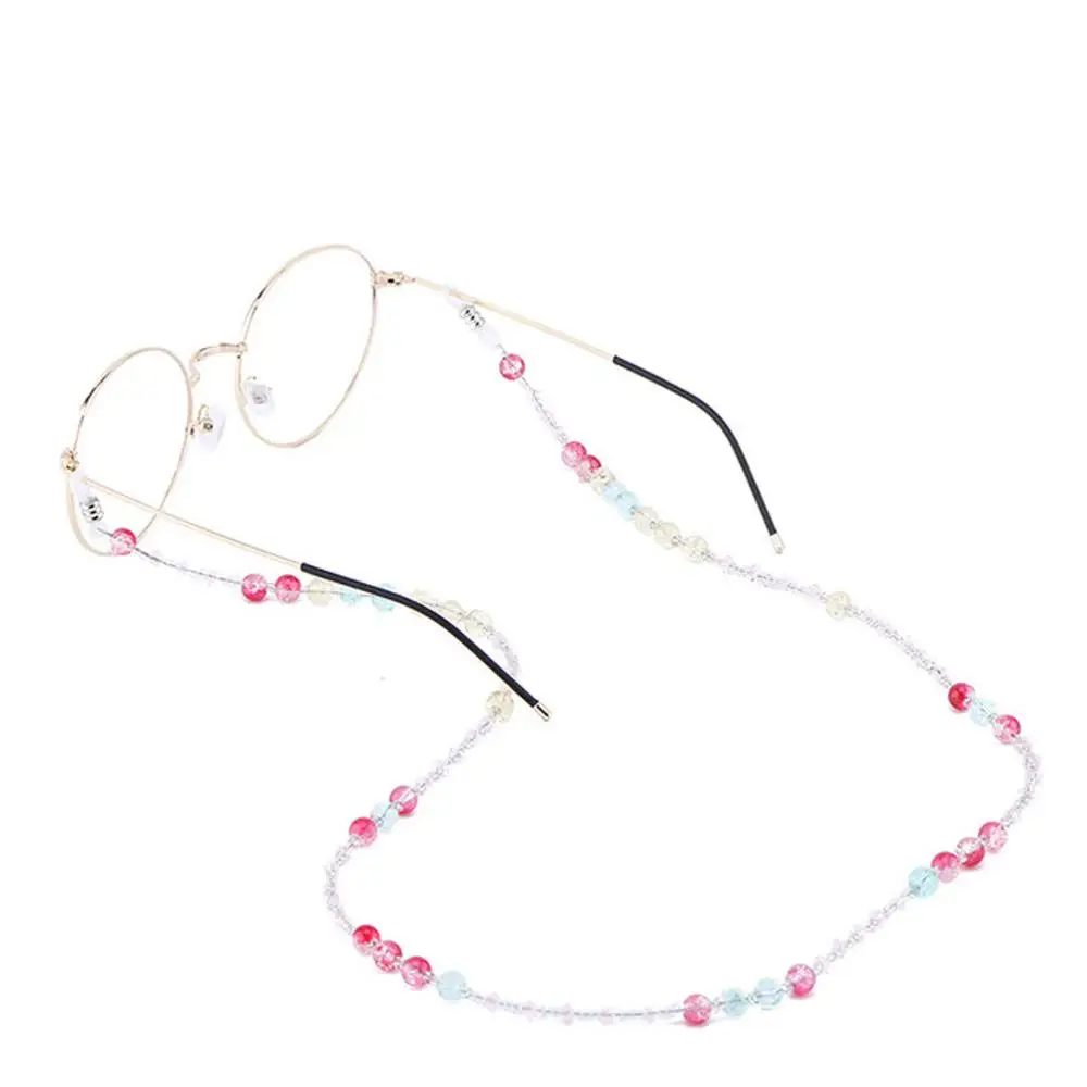 Женский держатель для очков с бусинами, солнцезащитные очки, ожерелье, шнур, веревка, ремешок для очков, ремешок на цепочке
