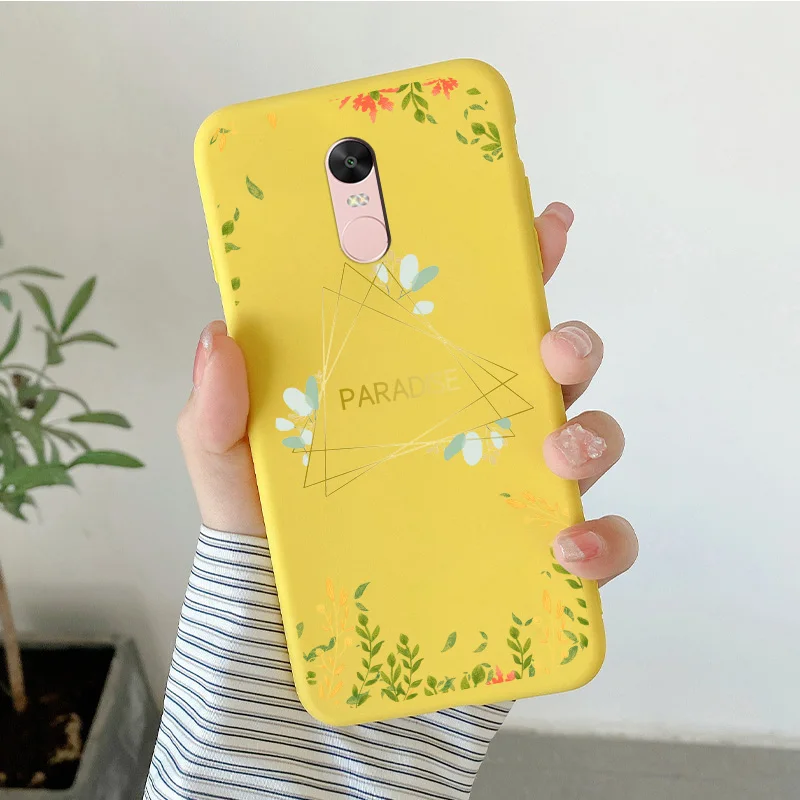 Matte Silicone Soft TPU Shell For Xiaomi Redmi Note 4 4x Note 5Pro Note 5A Cartoon Butterfly Shell For Redmi Note5a Phone Cover cell phone lanyard pouch Cases & Covers