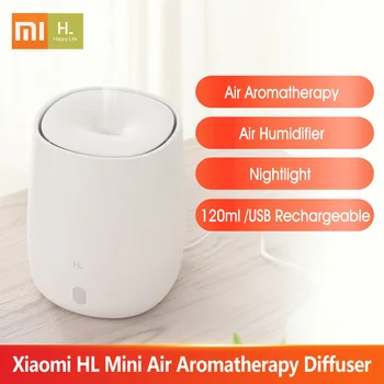 

Xiaomi HL Mini Air Aromatherapy Diffuser Portable USB Humidifier Quiet Aroma Mist Maker with Nightlight for Car Home Office