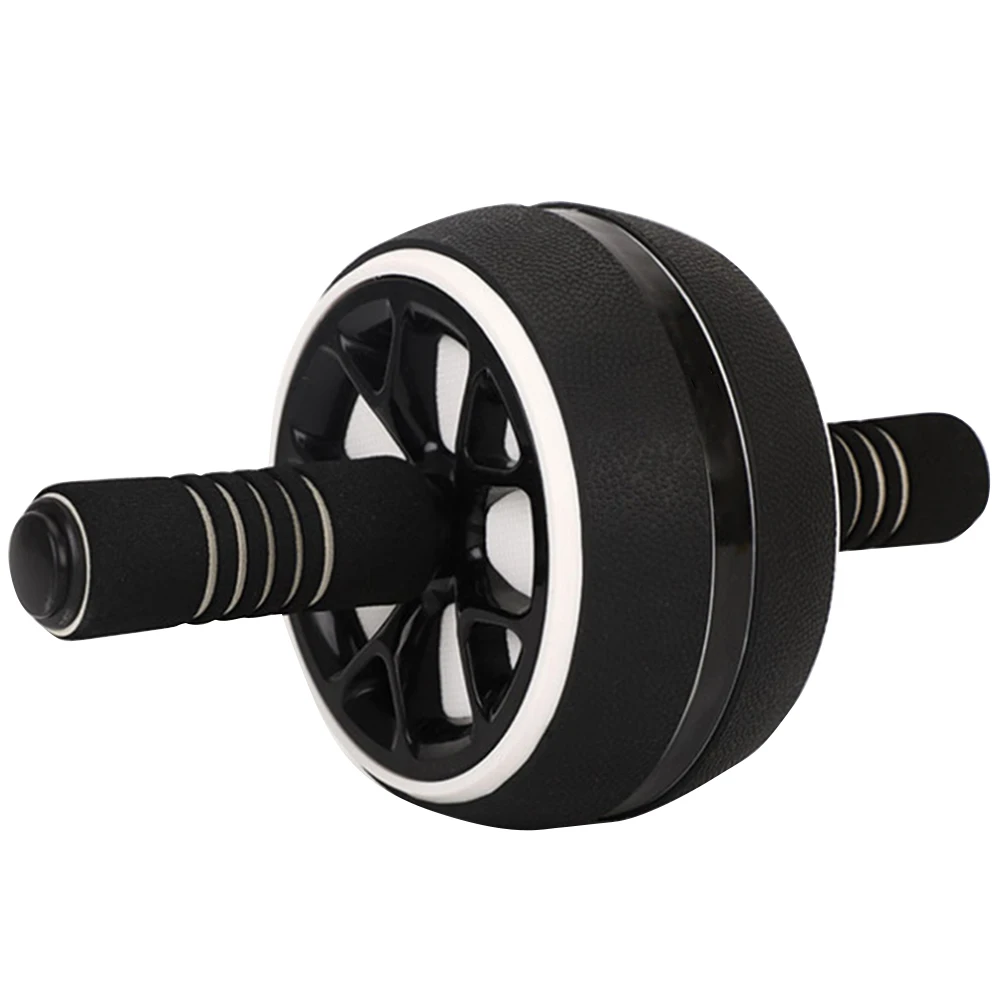 Белый Оборудование для фитнеса, бесшумная тренировка спины, Тренировка мышц живота, гимнастический тренажер, руки с наколенником, портативный ролик для брюшного пресса, колесо для упражнений - Цвет: Белый