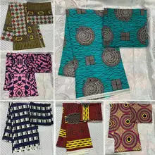 Натуральная шелковая ткань Африканская шелковая восковая шелковая шифоновая ткань 2+ 4 ярдов африканская ткань Дубай кружевная африканская восковая ткань для Пэчворк TAN01