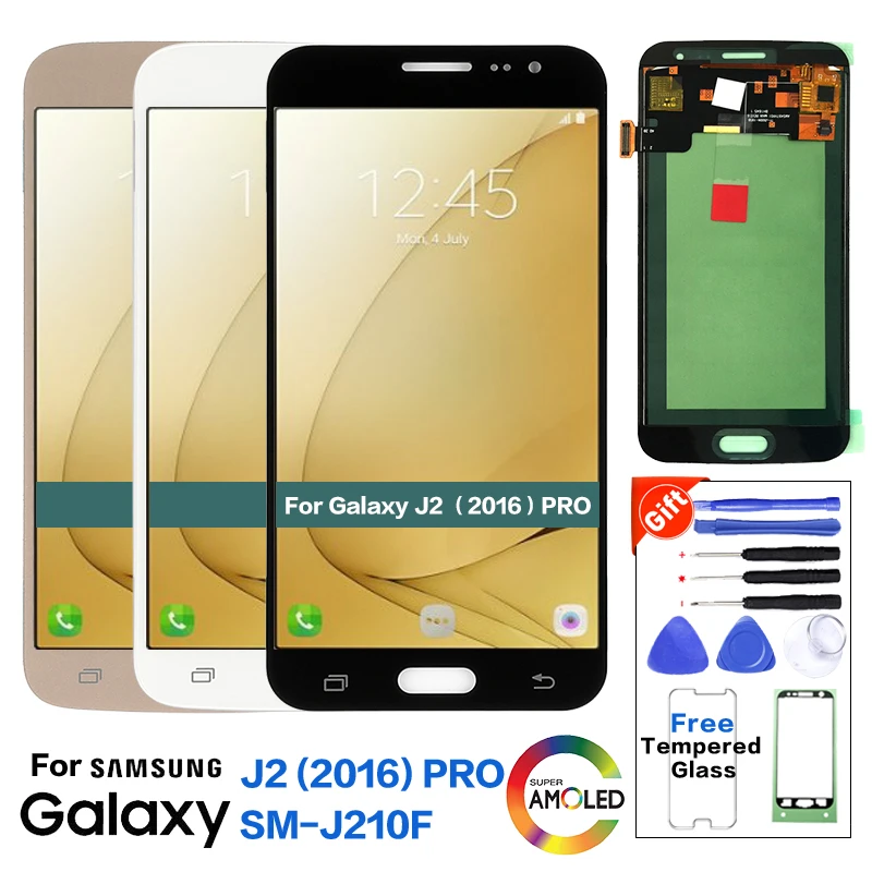 ЖК-дисплей для samsung Galaxy J2() Pro J210 SM-J210F ЖК-дисплей кодирующий преобразователь сенсорного экрана в сборе протестирован