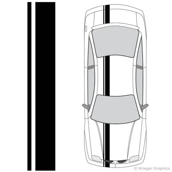 

For Pontiac Sunfire or Solstice Single Offset Rally Racing Stripes Stripe Decals Car styling