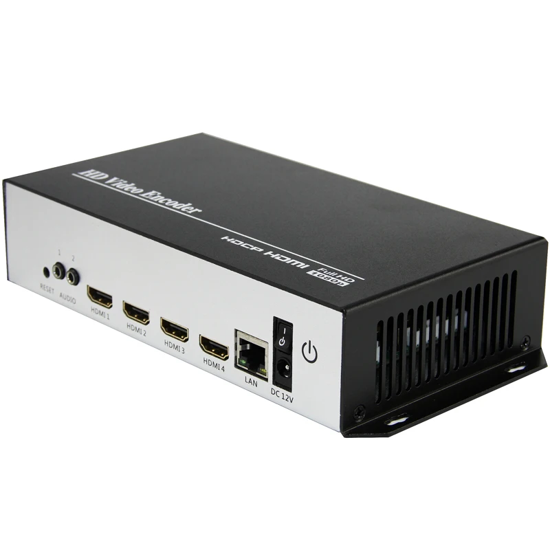HEVC H.265 H.264 HDMI To IP Video Stream Encoder Live Streaming HD Video IPTV Encoder 4 Channels HDMI To HTTP RTSP RTMP Encoder
