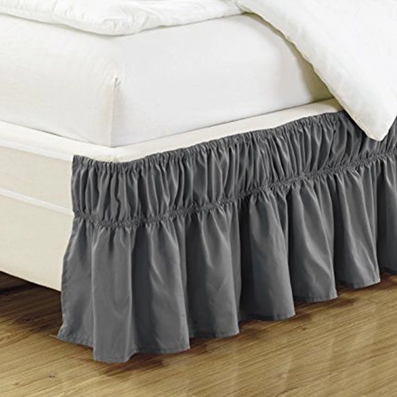 Fashion Ruffle Bed Skirts Hotel Quality Solid Color Bed Skirt Elastic
