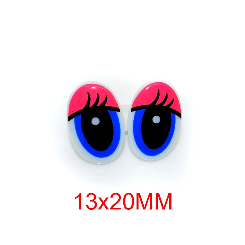 50 шт. новые Мультяшные пластиковые безопасные игрушечные глаза ручной работы аксессуары для DIY плюшевых кукол изготовление кукол животных - Цвет: pink-blue 2