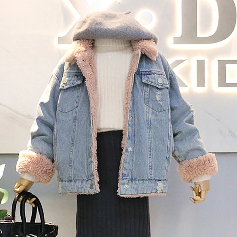 Детская джинсовая куртка на флисе возраст 2-7 лет | одежда и обувь