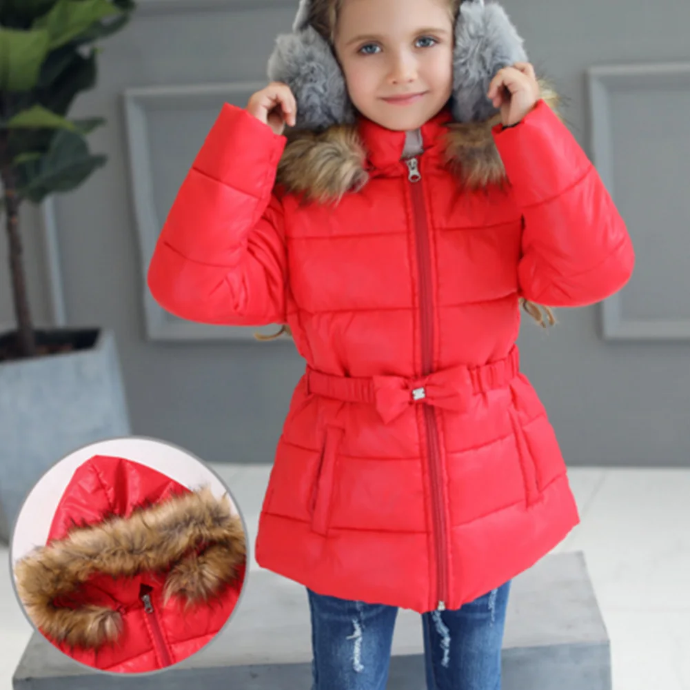 2017 г. Зимняя детская одежда в простом стиле для девочек теплая хлопковая стеганая