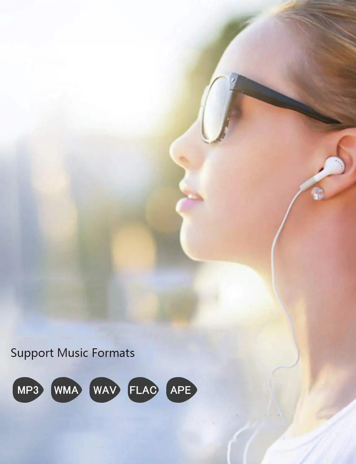 Vandlion X8 Digital MP4 MP3 Music Player HiFi Audio Recorder 50H Working Time E-book Reading 2.4 inch Big Screen Video Playback