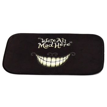 

40X60cm We'Re All Mad Here Printed Doormat Floor Mat Home Creative Mat Super Soft Absorbent Bathroom Door Mat Door Entrance Mat