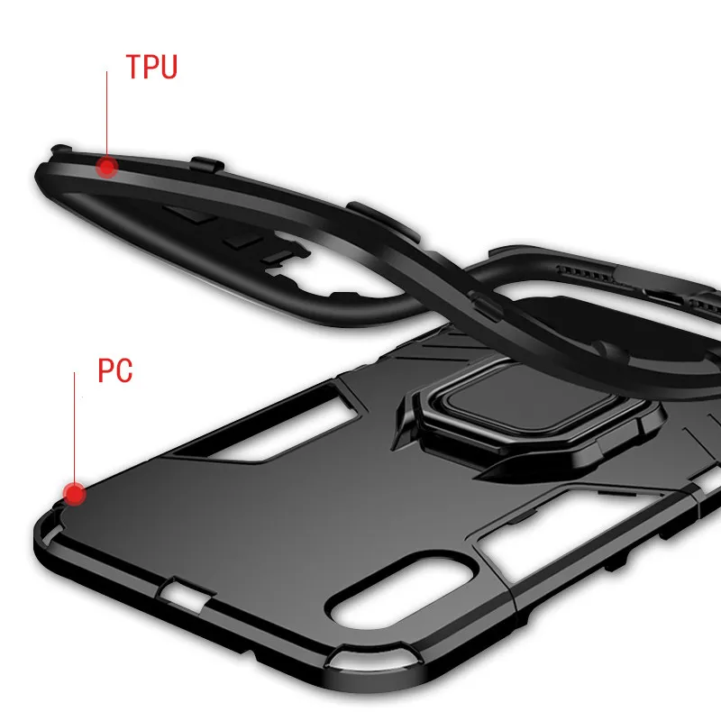 Роскошные Магнит металлическое кольцо Чехлы для samsung Galaxy A70 A60 A50 A30 A20 A10 A9 A8 A7 A8S S10e S10 S9 S8 плюс противоударный корпус