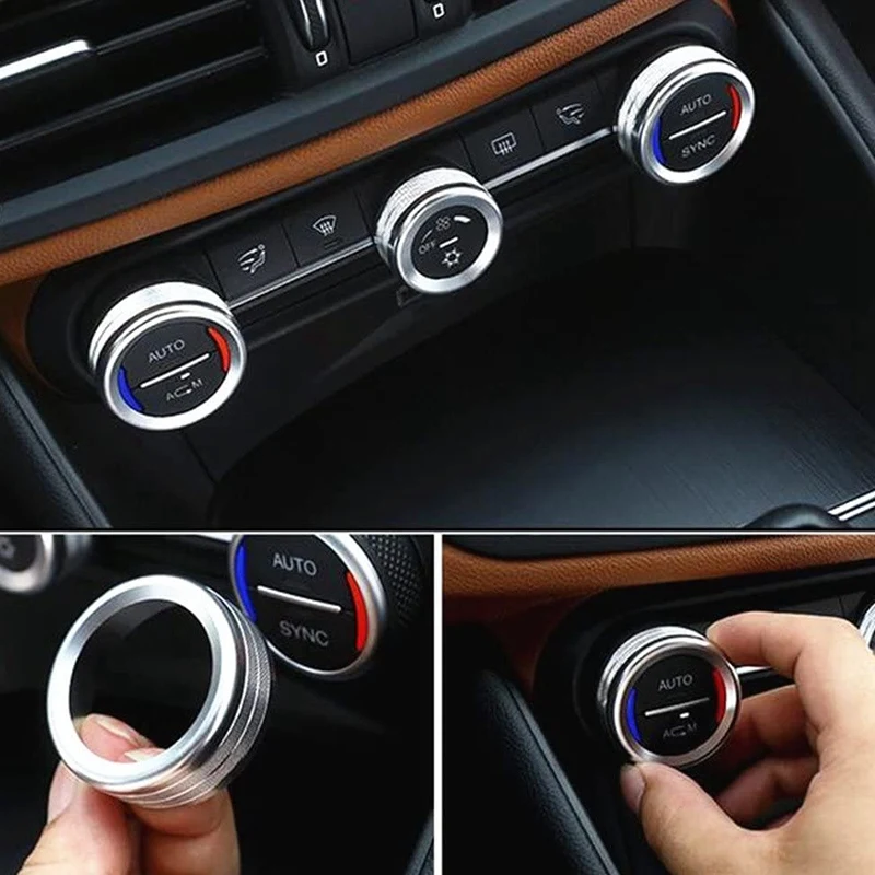 Подходит для Alfa Romeo Giulia Stelvio аксессуары интерьера накладка на ручку кондиционера