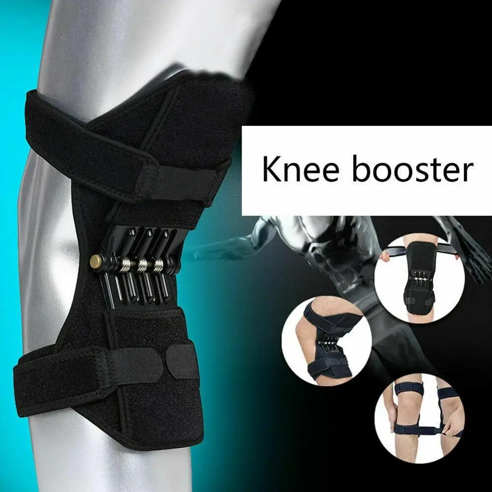 Unisex 1 Pair POWER LEG Kneepad NEW Power Joint Support For Mountaineering Squat Sports Knee Pads Protection Spring Force | Спорт и